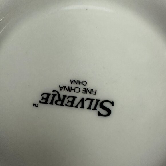 Silverie Sapphire Creamer Fine China Pink/Blue/White Floral Platinum Trim 1990 - Picture 5 of 5